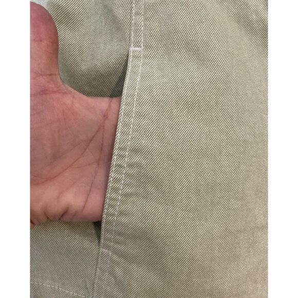 Susan Graver‎ Large Sage Green Denim Embroidered Jacket Floral Patchwork Boho - Picture 7 of 8